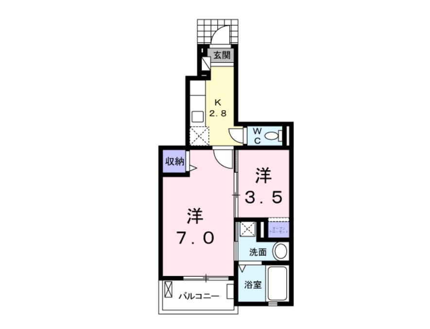 プルメリアCの間取り