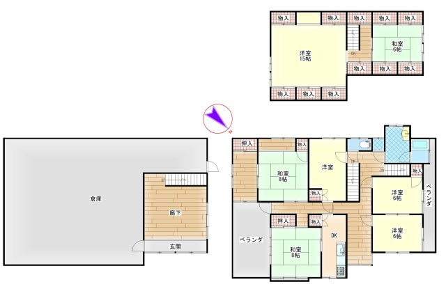 児島下の町10丁目戸建の間取り