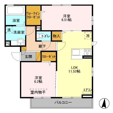 【間取り】 | Azalea辻前 A