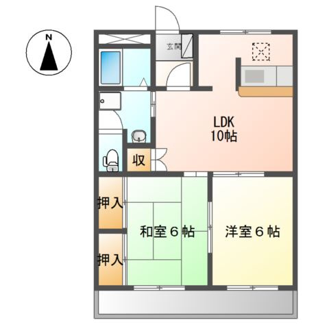 ネオパリエＡの間取り