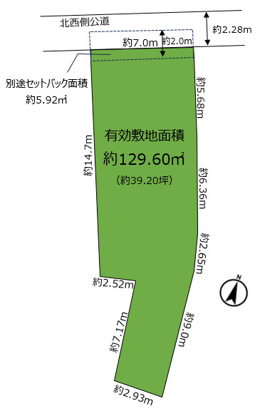 本山北町３丁目　売土地の土地図
