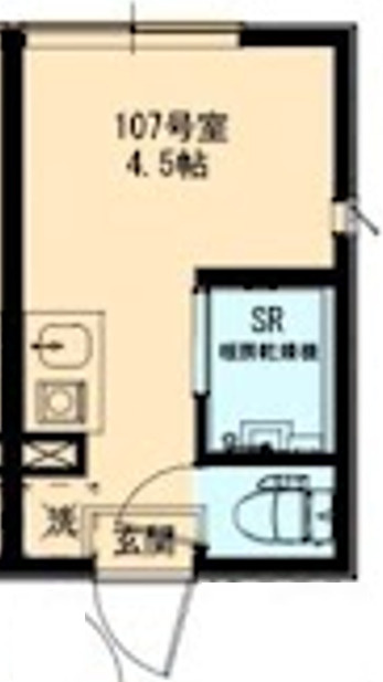 HOMEDAYS中野(ホームデイズ中野)の間取り|103号室間取り