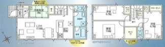 【間取り】 | 名古屋市守山区川西１丁目1404【仲介手数料無料】新築一戸建て　1号棟