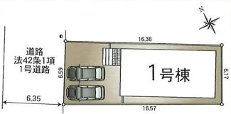 【区画図】 | 名古屋市守山区川西１丁目1404【仲介手数料無料】新築一戸建て　1号棟