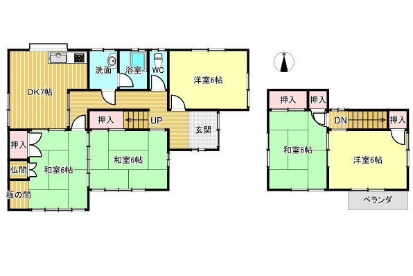 中古住宅　北方町北方の間取り