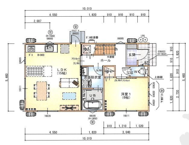 みはらしの丘一丁目戸建住宅の間取り|１階