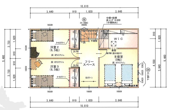 みはらしの丘一丁目戸建住宅の間取り|２階