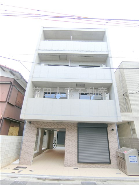 RAMIi池上ラミイイケガミの外観|2024年10月築　RC鉄筋コンクリート造地上4階建て1R～1DK総戸数11戸
東京都大田区池上7丁目　東急池上線池上駅徒歩8分