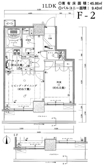 【間取り】 | ライオンズ四谷タワーゲート
