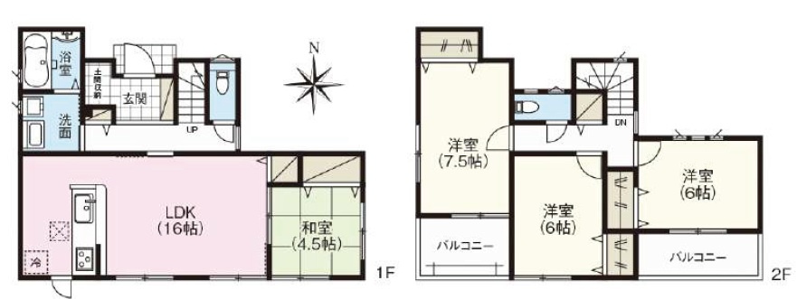 ●12(土)13(日)現地説明会！大和郡山市稗田町　第5期　新築一戸建ての間取り|1号地
