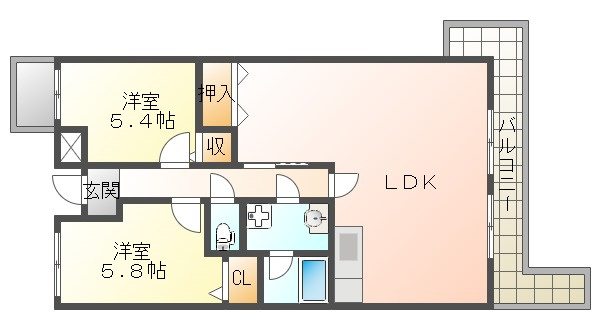 サンシーズ南山手の間取り