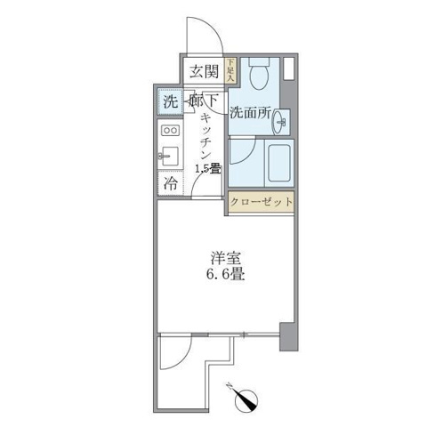 KDXレジデンス門前仲町の間取り