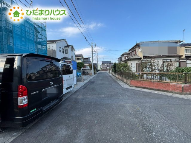 北本下石戸　新築戸建　リーブル01の前面道路含む現地写真