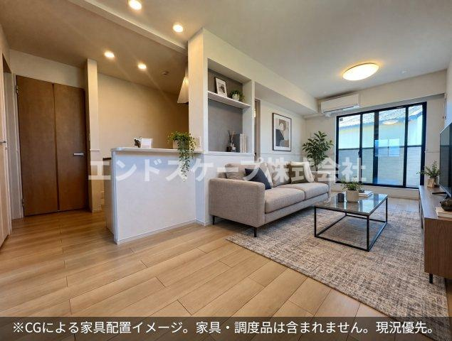 シュライン　ガーデン　Ⅲの居間・リビング|高崎、前橋のお部屋探しはエンドスケープまで！お客様の理想お聞かせ下さい♪