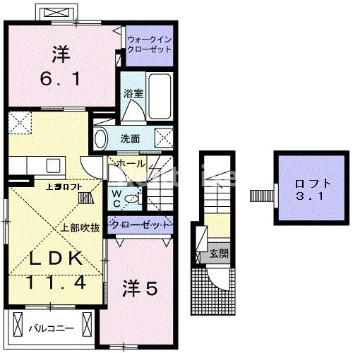 プラシードⅧの間取り|間取図