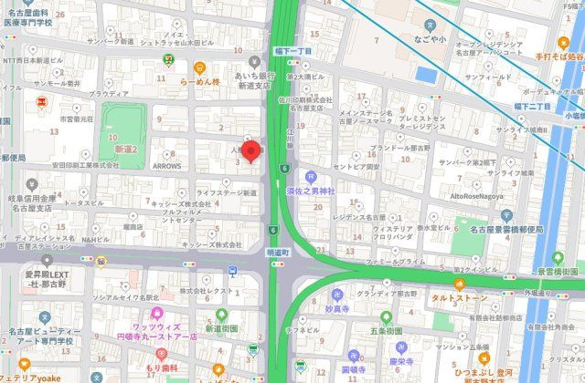 青木店舗の地図