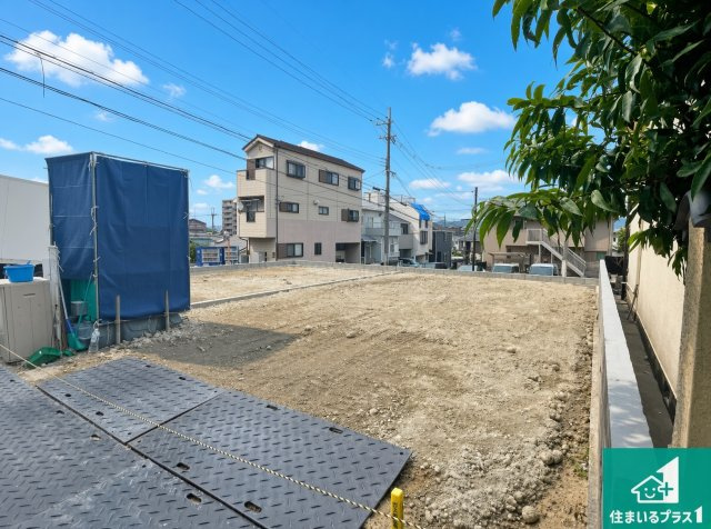 ■枚方市田宮本町　新築一戸建ての外観|周辺は落ち着いた街並みの住宅地！子育てがしやすい住環境です！まだ未完成ですが、現地でしかわからない事もございます。是非一度ご覧ください。