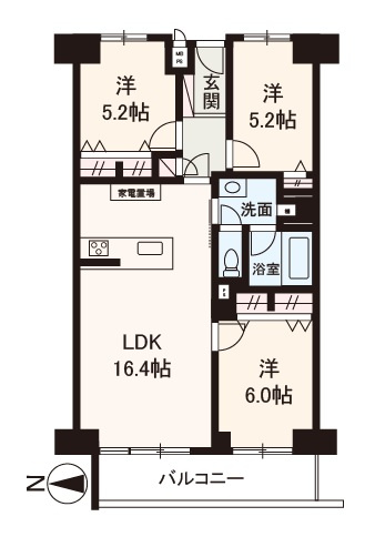 【間取り】 | ファミールハイツ北大阪2号棟 | 西向き11階部分につき、陽当り良好！72平米超の3LDKリフォーム物件。内覧をご希望の際はお気軽にお電話ください！