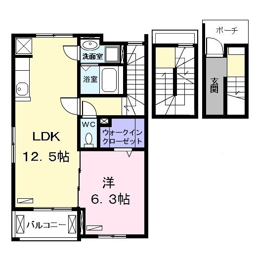フィオーレ３０２の間取り