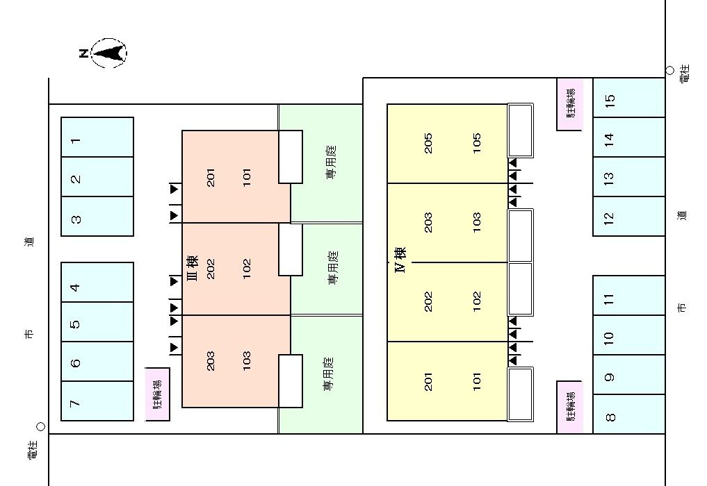 ブライト・ガーデン　Ⅳの区画図