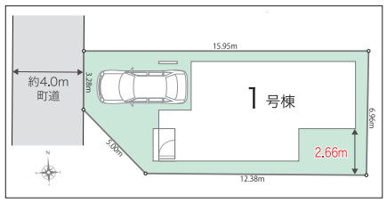 高座郡寒川町一之宮9丁目　新築戸建　全1棟の区画図