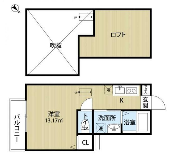 フラットの間取り