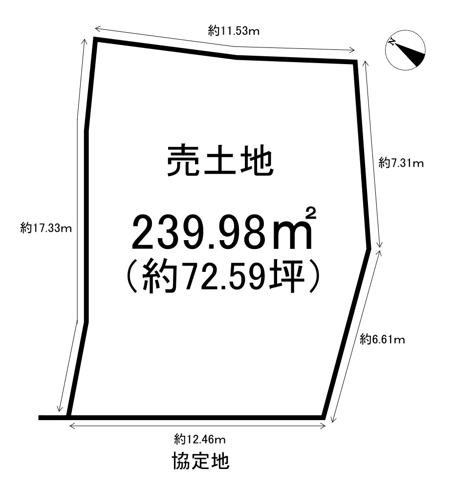 常滑市榎戸町3丁目 第4期　全12区画　11号地の土地図|11号地　土地：239.98㎡　価格：1447万円