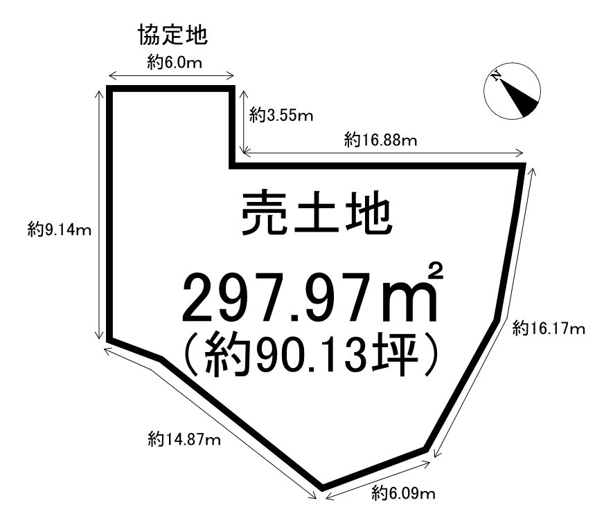 常滑市榎戸町3丁目 第4期　全12区画　10号地の土地図|10号地　土地：297.97㎡　価格：1547万円