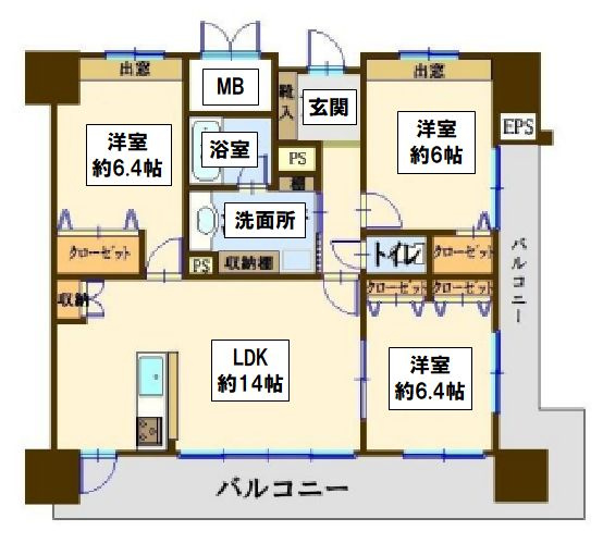 グランセリオ中央の間取り