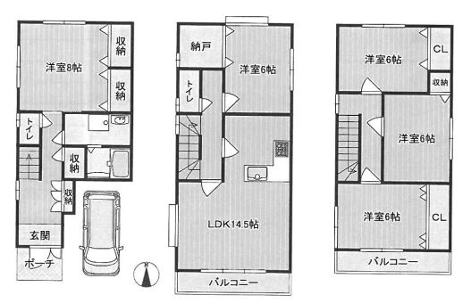 【間取り】 | 大井5丁目戸建