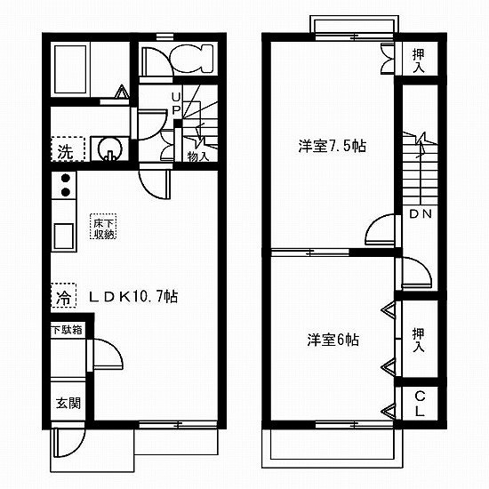 クレール春木の間取り