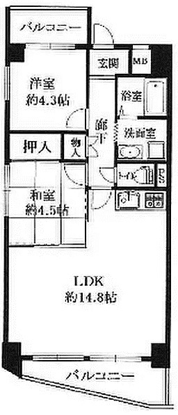 夕陽ケ丘日光ハイツの間取り