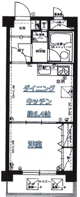 ライオンズマンション新板橋の間取り|間取りです。