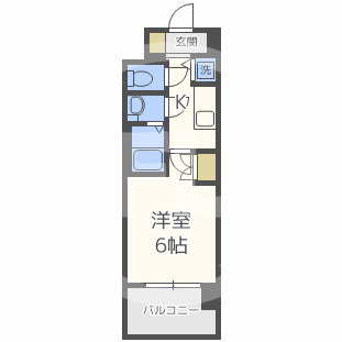 エス・キュート梅田東の間取り|エス・キュート梅田東　開放感のある間取り
