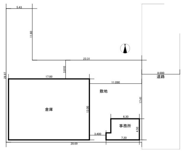 北花田町3丁　島田倉庫の間取り