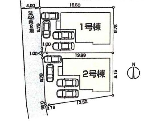 あきる野市油平 全２棟２号棟　新築戸建の区画図