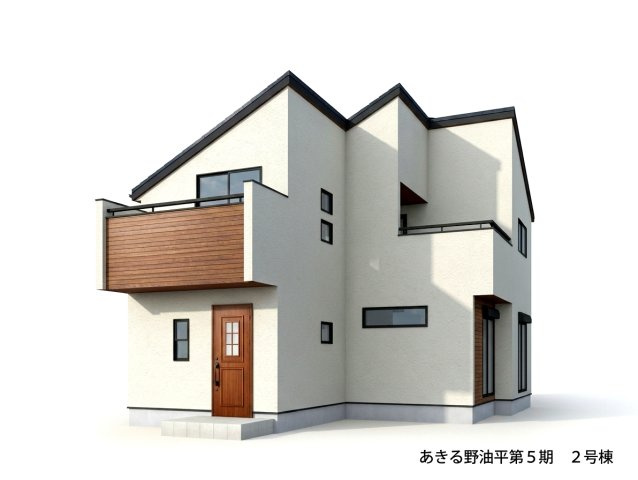 あきる野市油平 全２棟２号棟　新築戸建の外観パース