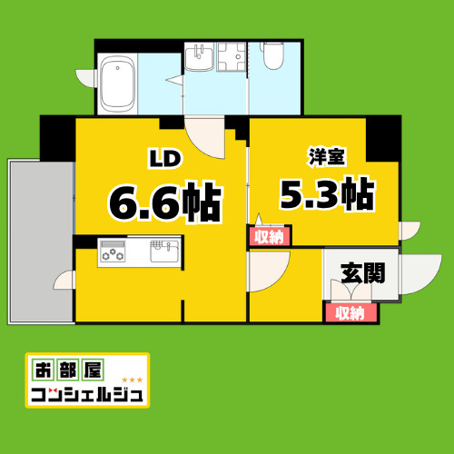 ヴィラエーデル名駅の間取り