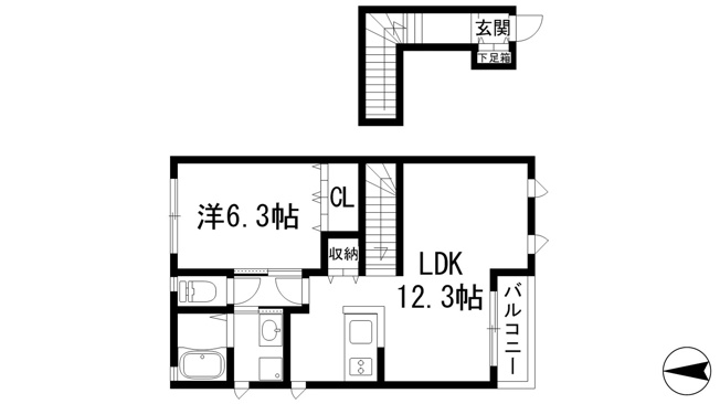 【間取り】 | レスポワール小林