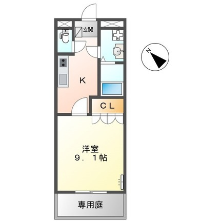 グランディール中浜の間取り