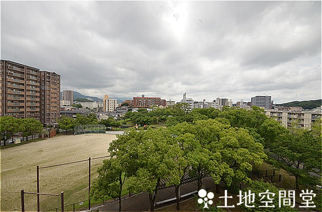 パークサイド萩原の展望|ベランダからの展望です。この写真は6階です。2階からの展望は現地確認要です。