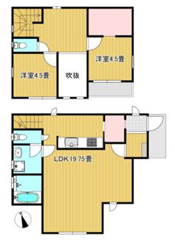 宮代町宮代台1丁目　中古一戸建ての間取り|19.75帖の開放的なリビングで豊かな家族時間を過ごせます♪