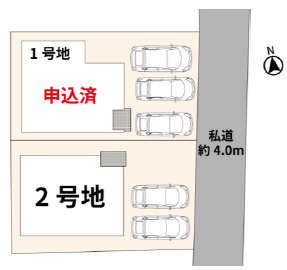 アイパッソの家／東区江津1丁目2号地の区画図