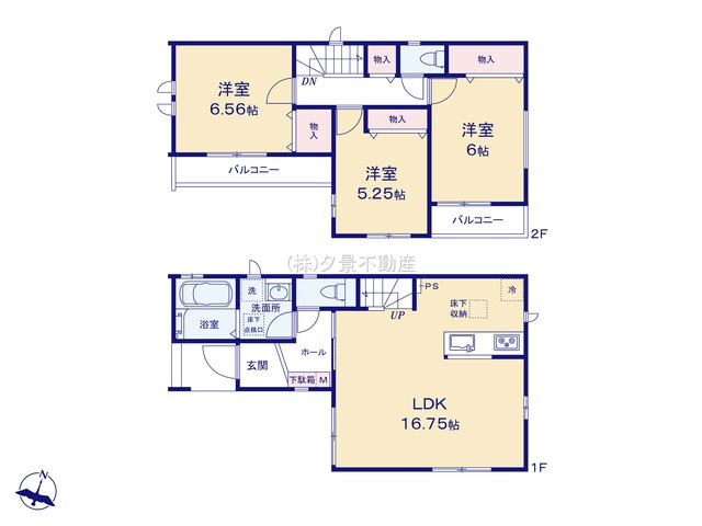《仲介手数料無料》南区松本１丁目23-9新築一戸建てハートフルタウンの間取り