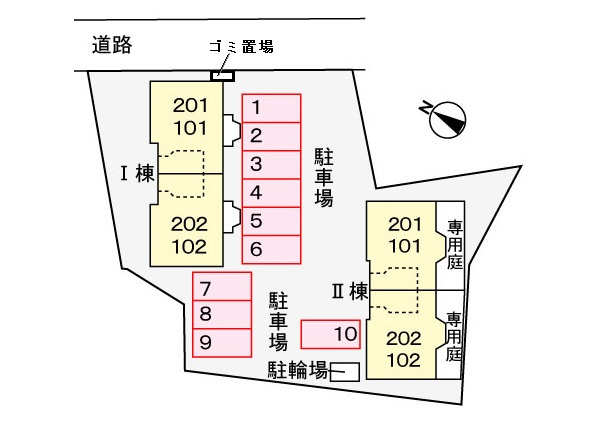 フロレスタカマクラⅠの区画図