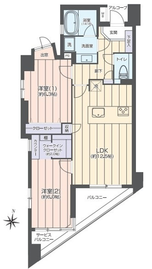 【間取り】 | グランシティ目黒碑文谷