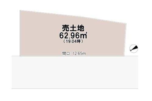 原町別院売地の土地図