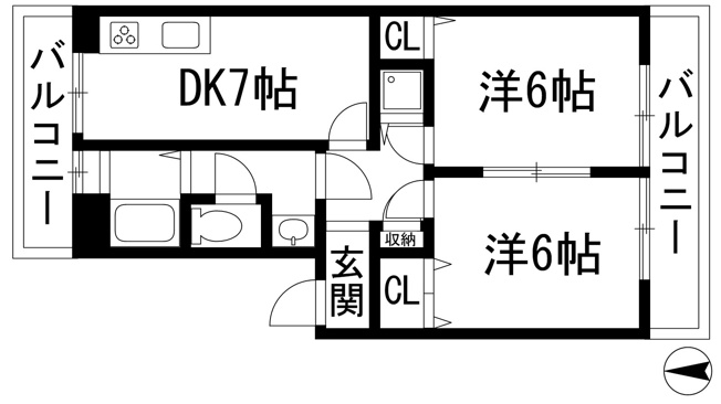 【間取り】 | ラムール売布
