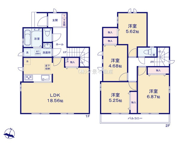 《仲介手数料無料》南区松本１丁目24-7新築一戸建てハートフルタウンの間取り