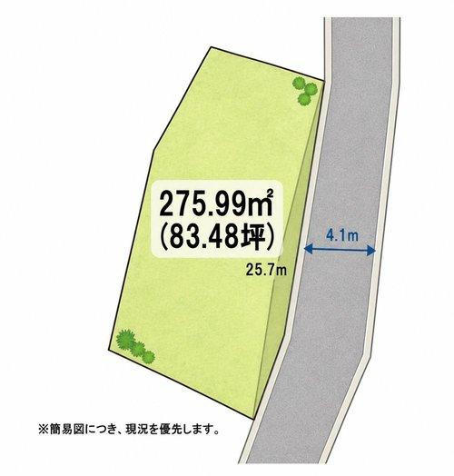 売地 門司区柳町４丁目の区画図